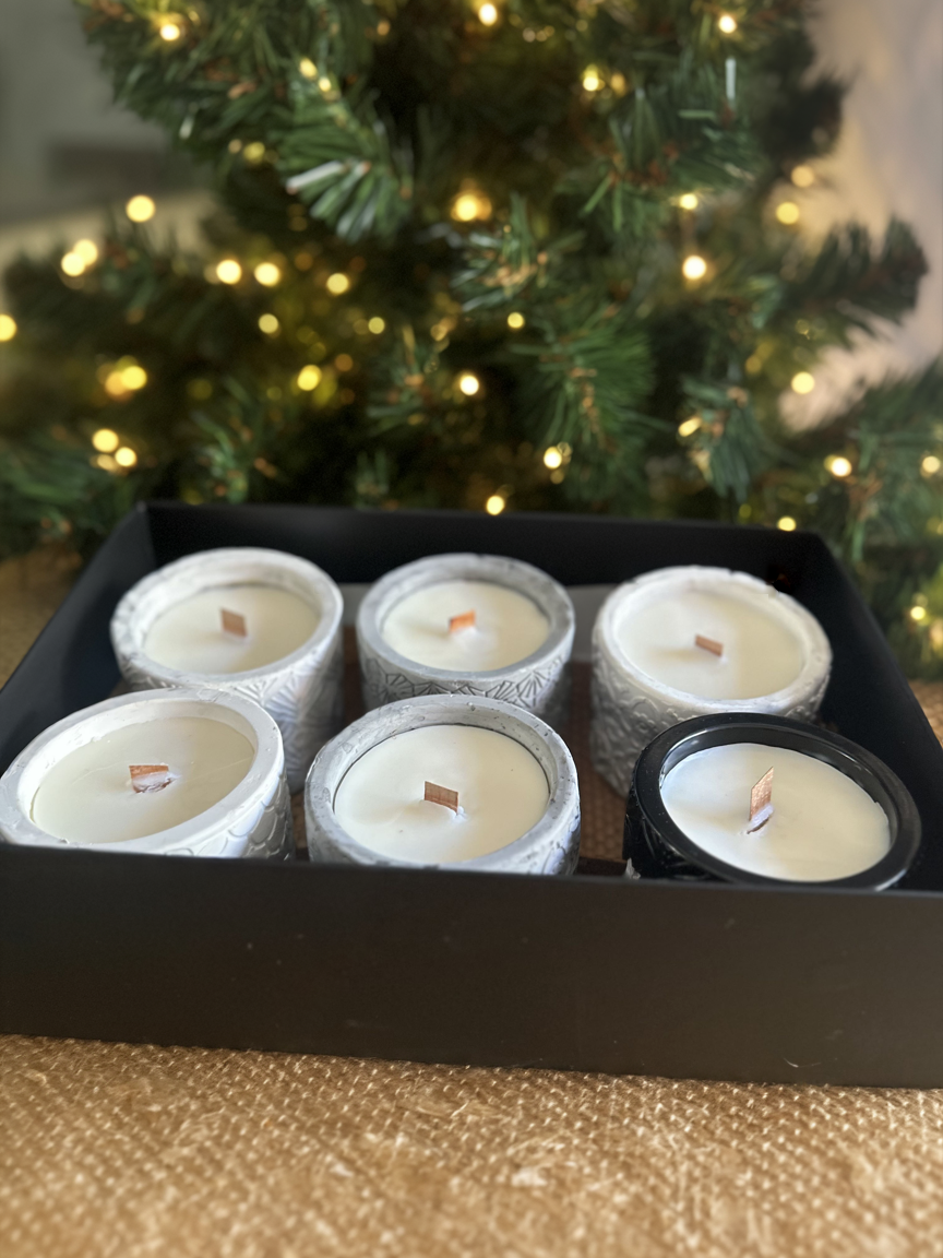 Luxury 6 Candle Gift Box – Strongest Scented Ceramic Jar Candles