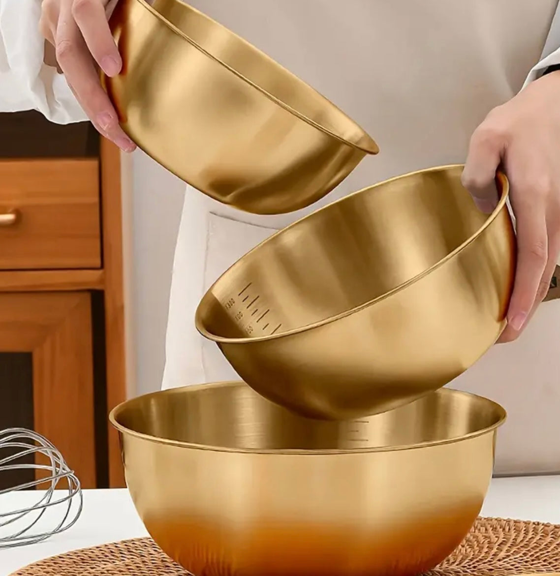Set of 3 kitchen bowls set