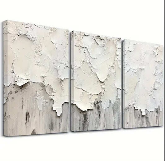 3 piece wood framed printed canvas