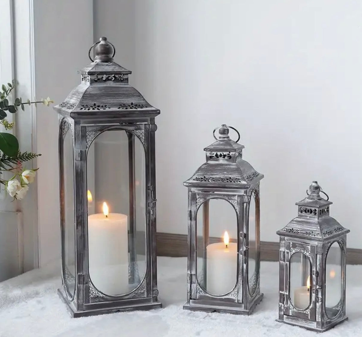 Set of 3 vintage lanterns