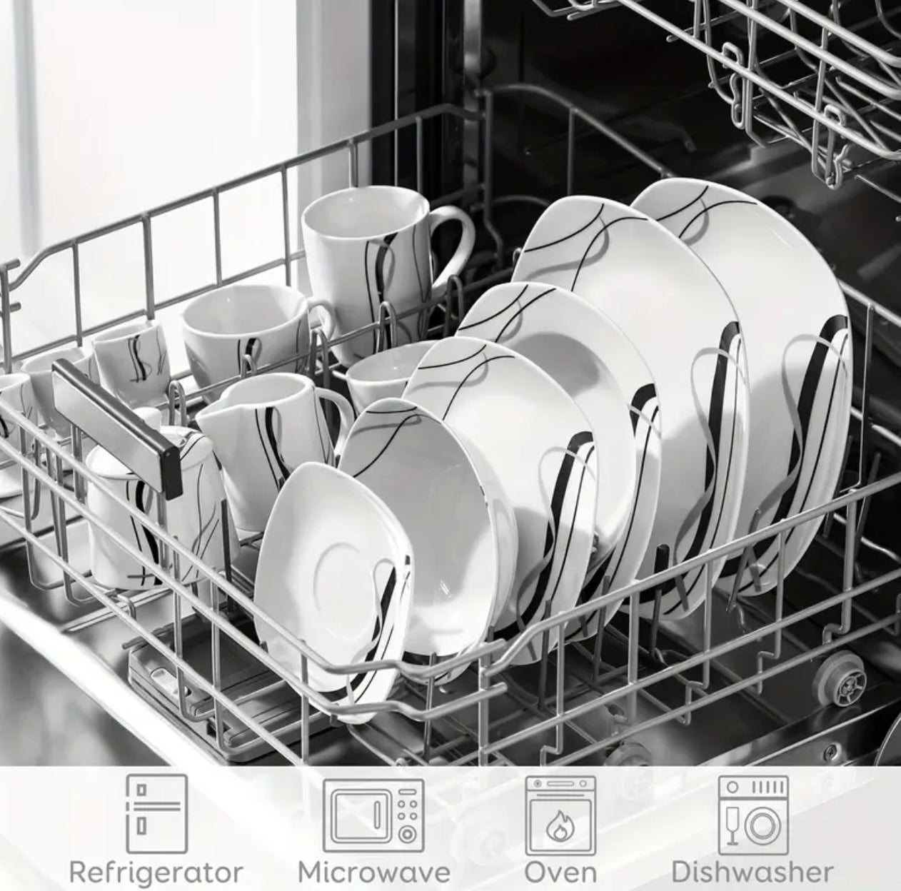 Premium 100-Piece Elegant Porcelain Dinnerware Set - Exceptional Quality & Value for Every Occasion