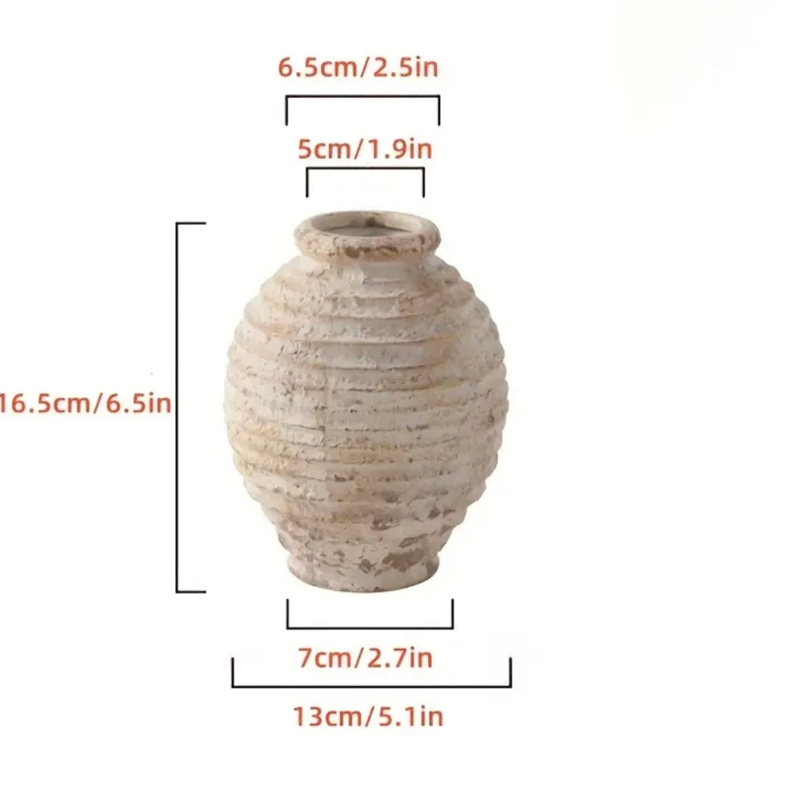 Small rustic ceramic vase