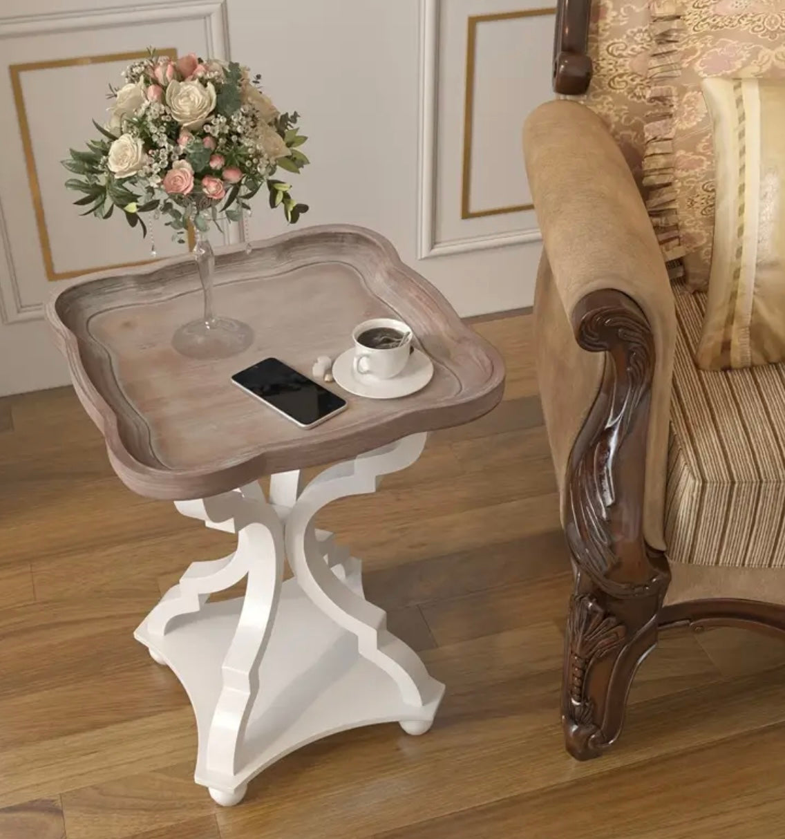 Rustic farmhouse style side table