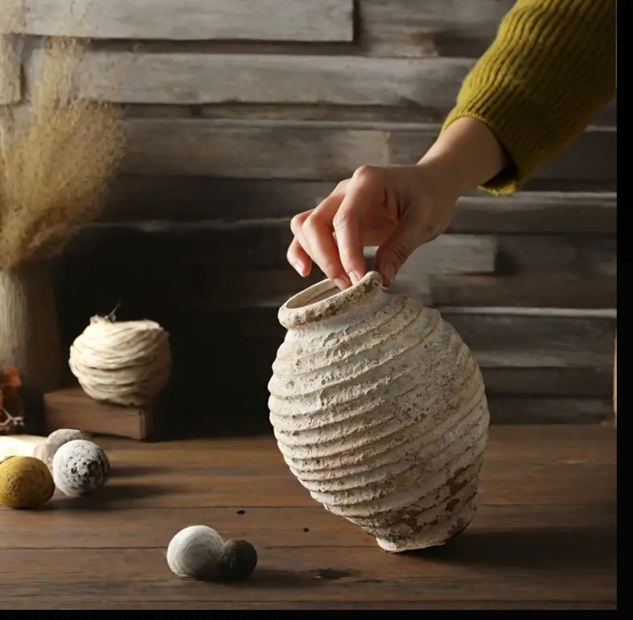 Small rustic ceramic vase