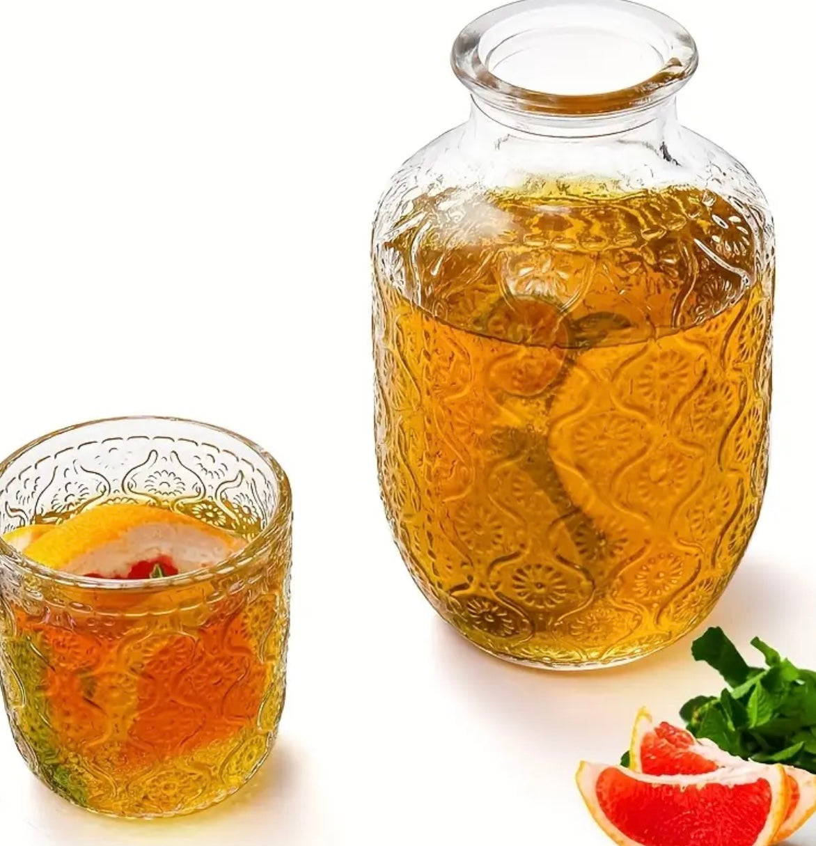 Bedside table drinks station