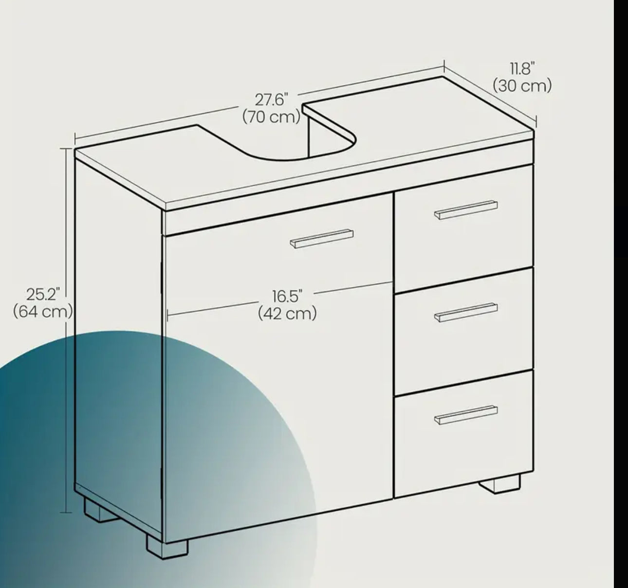 Undersink storage cupboard
