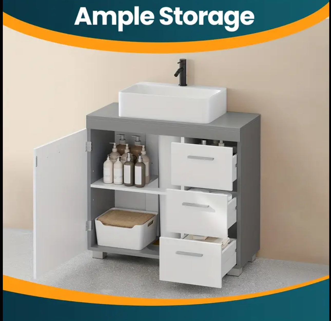 Undersink storage cupboard