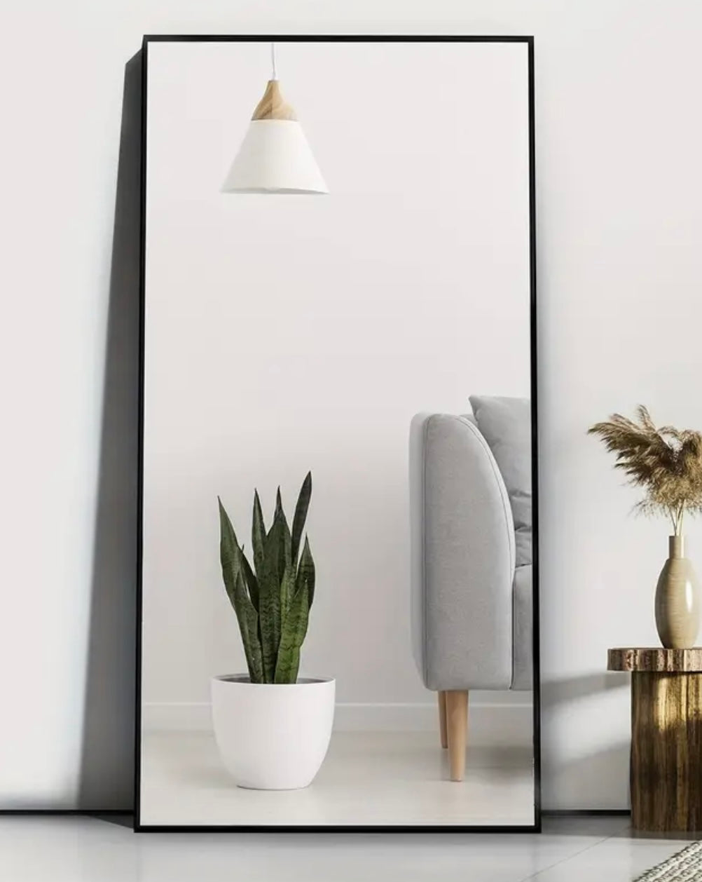 Full length freestanding mirror