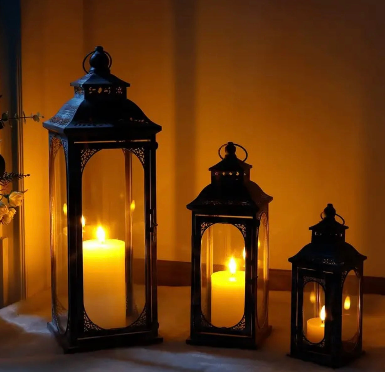 Set of 3 vintage lanterns