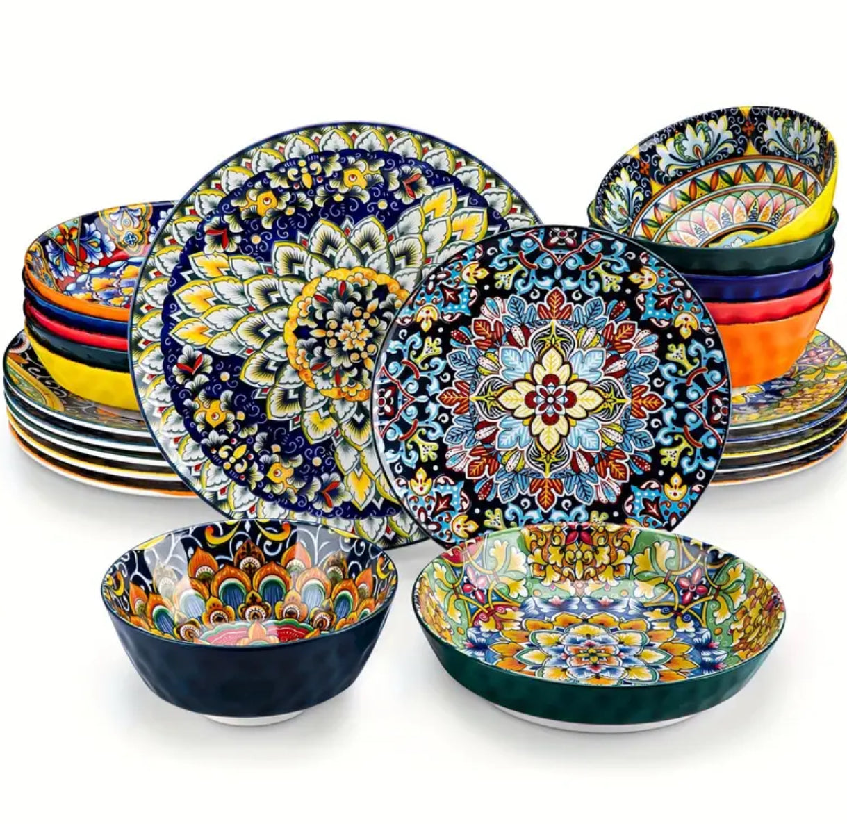 Colourful tableware set - Bohemian Tableware Set