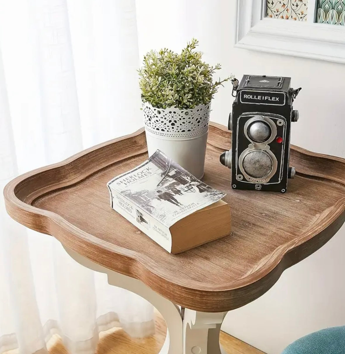Rustic farmhouse style side table