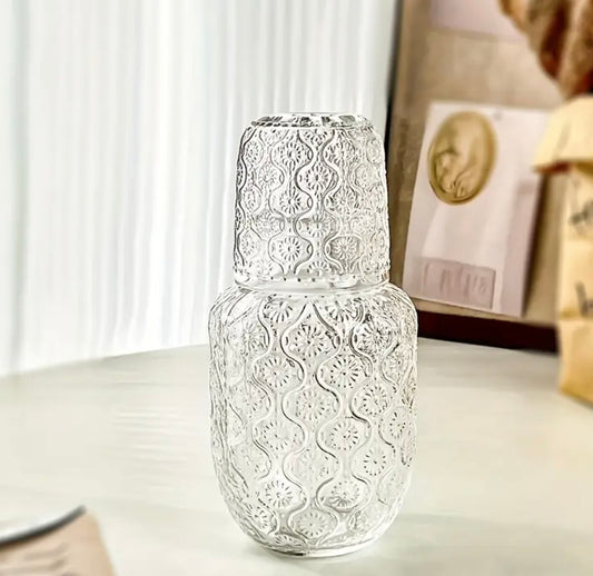 Bedside table drinks station