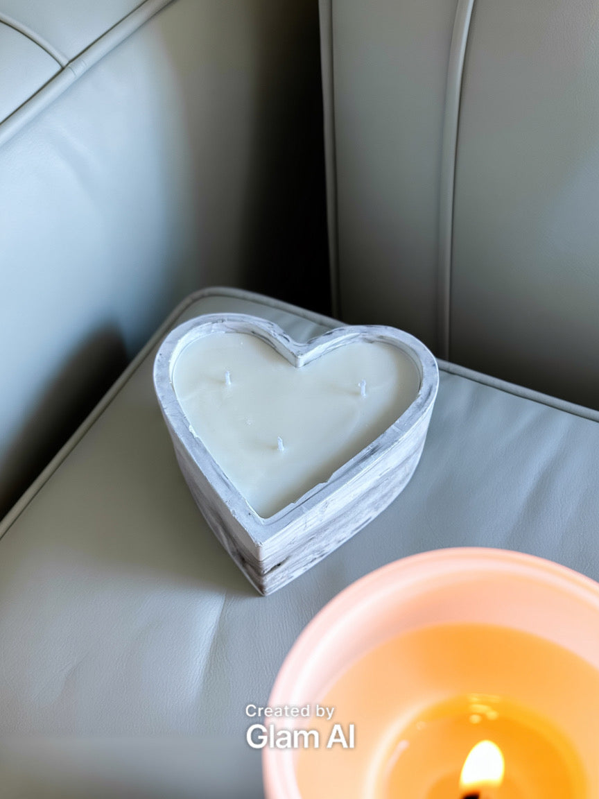 . Heart Shaped Ceramic Candle – Maximum Fragrance, Elegant Design