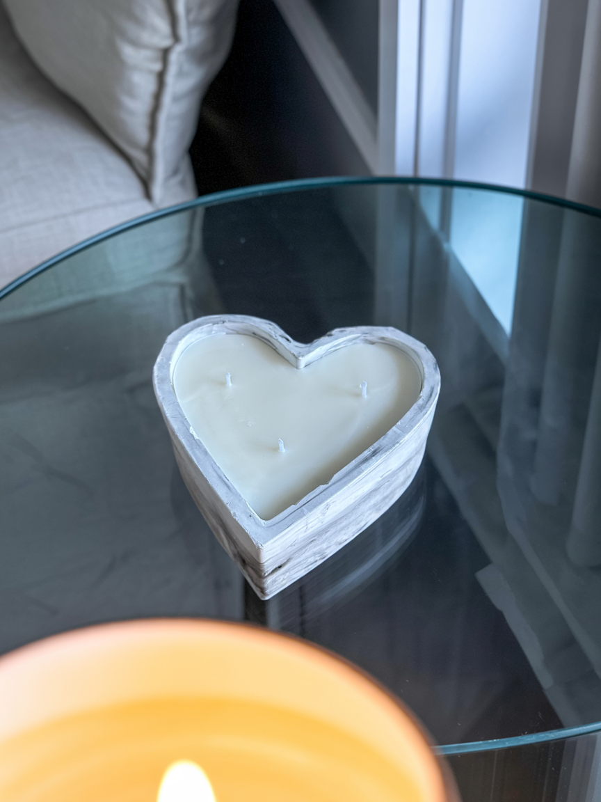 . Heart Shaped Ceramic Candle – Maximum Fragrance, Elegant Design