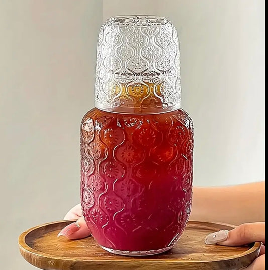 Bedside table drinks station