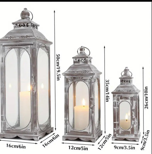 Set of 3 vintage lanterns