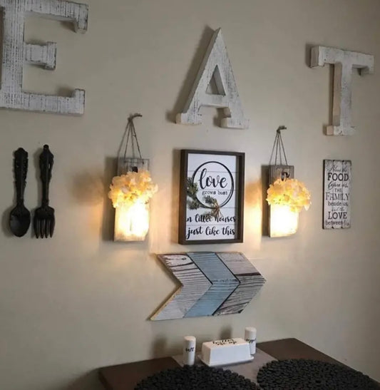 Set of 2 wall sconces with lights