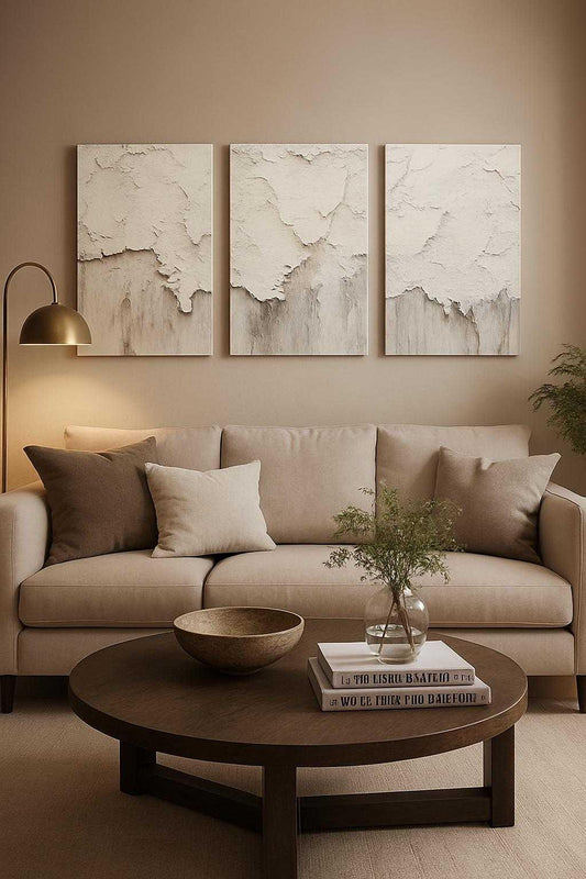 3 piece wood framed printed canvas