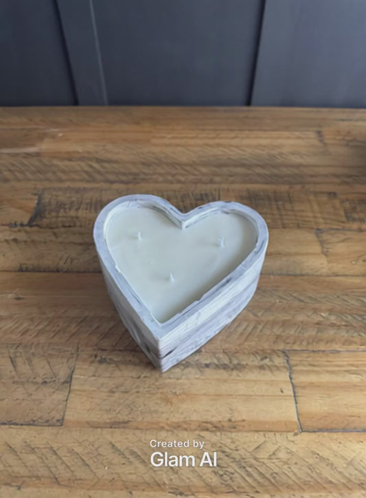 .	Heart Shaped Ceramic Candle – Maximum Fragrance, Elegant Design